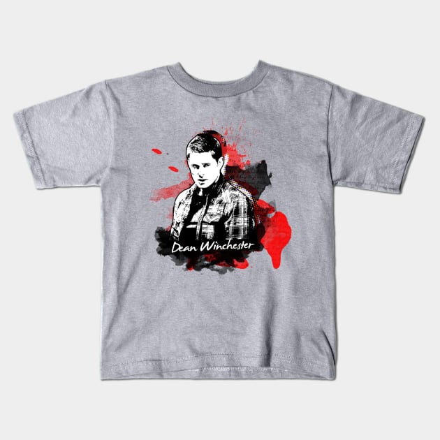 Dean Winchester - Darkness & Deliverance Kids T-Shirt by SuperSamWallace